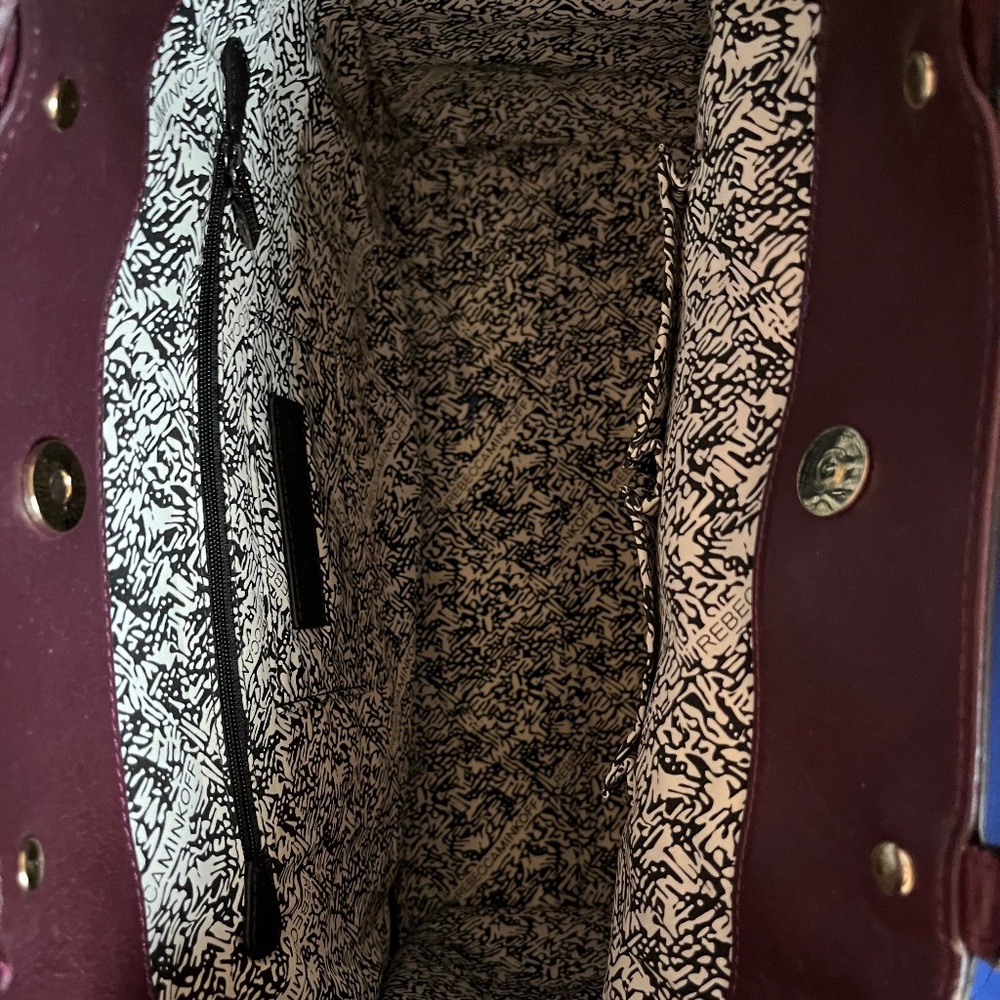 Plum leather rebecca minkoff shoulder tote - Picture 4 of 5